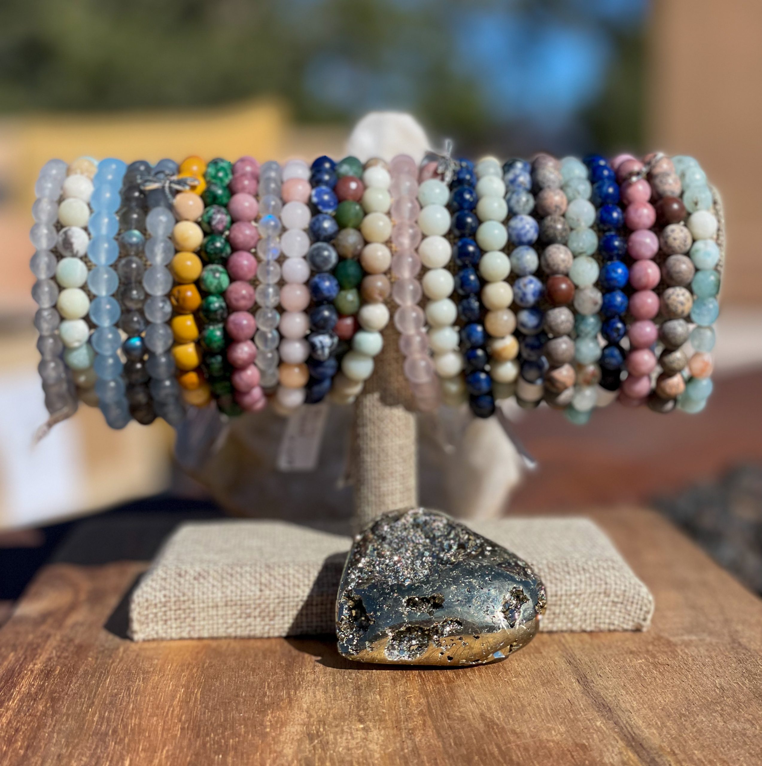 Assorted Natural Stone Bead Bracelets