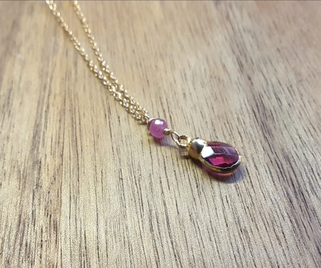 Pink Sapphire Bella Necklace