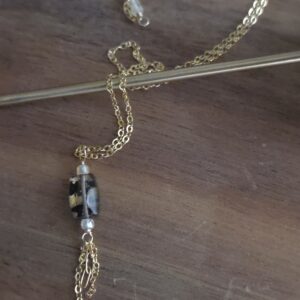 Smokey Quartz 22K Foil Gold