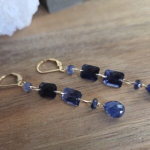 Iolite & Blue Sapphire Earrings